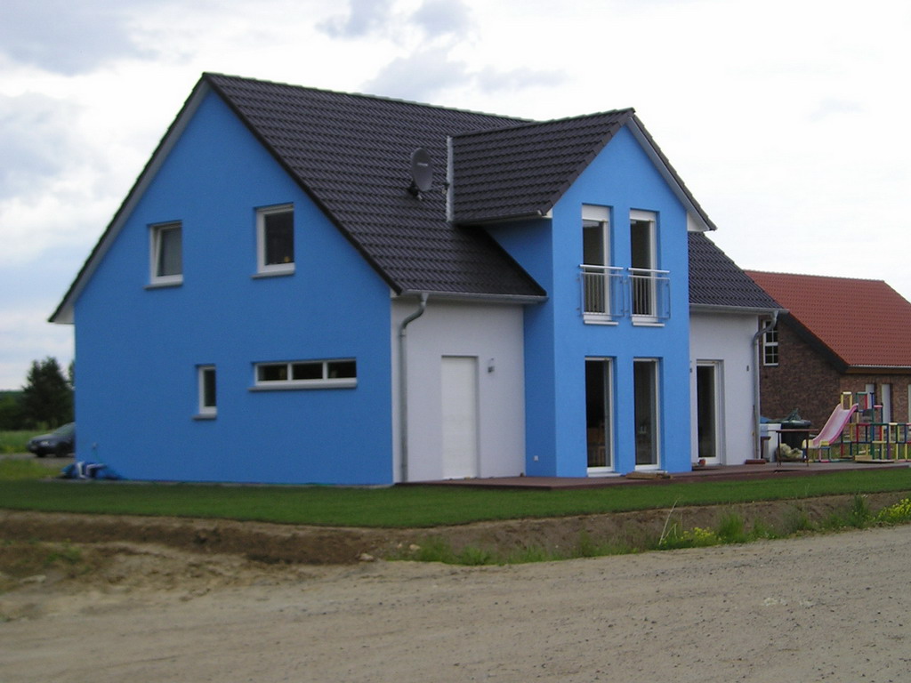 Fassade in blau