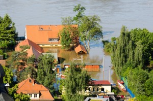 Dresden Blaues Wunder areal during inundation 2013, Elbe 840cm h